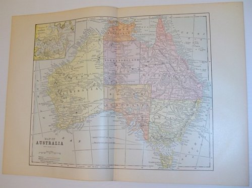 Colour Map of Australia - Circa 1902