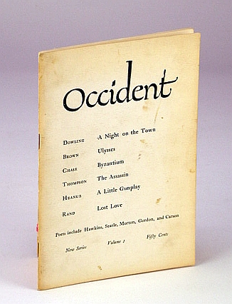Occident, Spring 1961, New Series, Volume I