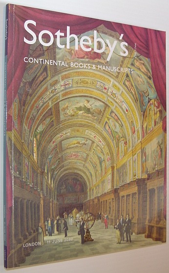 Continental Books and Manuscripts: Sotheby's Auction Catalogue, London, 11 June 2002