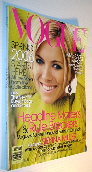 Vogue Magazine (US), January 2006 - Sienna Miller Cover Photo