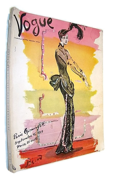 Vogue (American) Incorporating Vanity Fair (Magazine), September 15, 1939 - Paris Openings II / Classic Horst Photo of Back-Lacing Corset