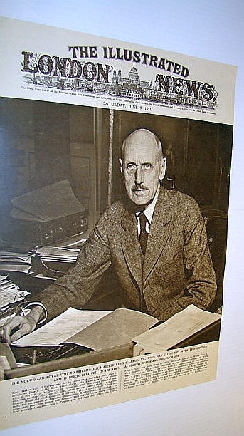 The Illustrated London News (ILN), June 9, 1951 - Cover Photo of His Majesty King Haakon II of Norway
