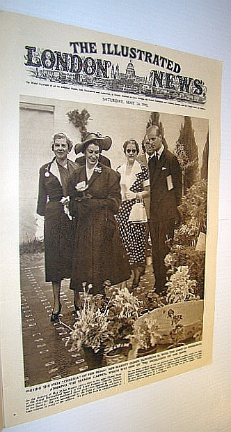 The Illustrated London News (ILN), May 24, 1952 - Cover Photo of the Queen and Prince Phillip at the Chelsea Garden Show