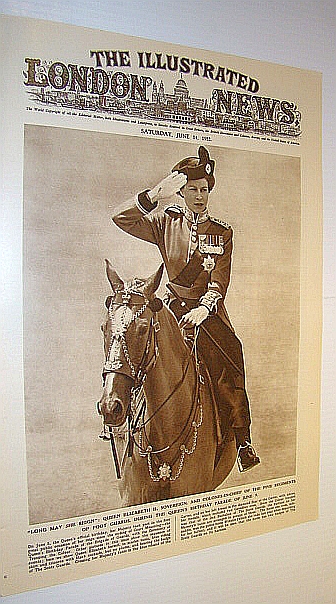 Image for The Illustrated London News (ILN), June 14, 1952 - Cover Photo of Queen on Horseback Inspecting Foot Guards The Illustrated London News (ILN), June 14, 1952 - Cover Photo of Queen on Horseback Inspecting Foot Guards