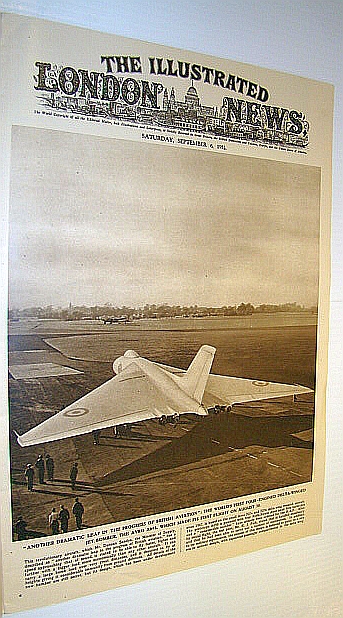 Image for The Illustrated London News (ILN), September 6, 1952 - Awesome Cover Photo of an Avro A698 on Runway - The World's First Four-Engined Delta-Winged Jet Bomber The Illustrated London News (ILN), September 6, 1952 - Awesome Cover Photo of an Avro A698 on Runway - The World's First Four-Engined Delta-Winged Jet Bomber