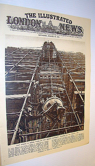 The Illustrated London News (ILN) Magazine, March 19, 1955 - Repair Work on the Albert Memorial