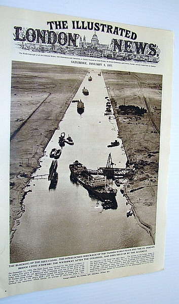 Image for The Illustrated London (ILN) News, January 8, 1955 - Blocking of the Suez Canal The Illustrated London (ILN) News, January 8, 1955 - Blocking of the Suez Canal