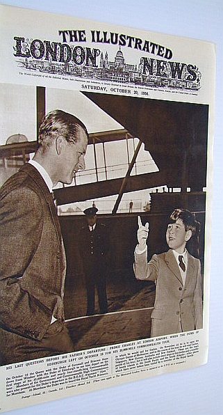 Image for The Illustrated London (ILN) News, October 20, 1956 - Cover Photo of Prince Charles with His Father / Motor Show Number The Illustrated London (ILN) News, October 20, 1956 - Cover Photo of Prince Charles with His Father / Motor Show Number