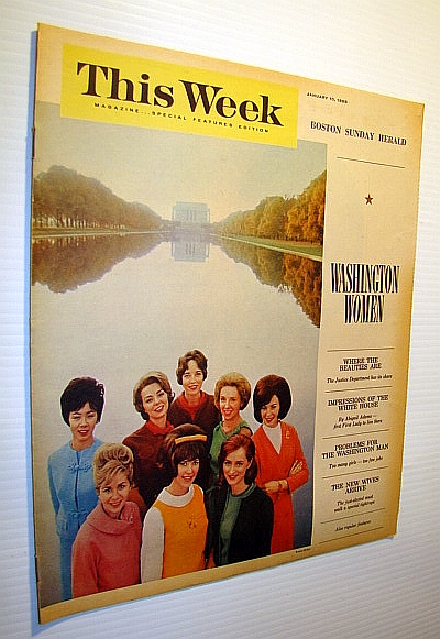 Image for This Week Magazine, January 10, 1965 - Insert to the Boston Sunday Herald: Cover Photo of Young Washington, D.C. Lovelies This Week Magazine, January 10, 1965 - Insert to the Boston Sunday Herald: Cover Photo of Young Washington, D.C. Lovelies