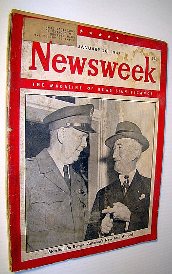 Newsweek - The Magazine of News Significance, January 20, 1947: Cover Photo of General George Marshall
