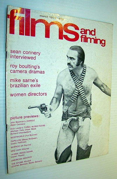 Films and Filming Magazine, March 1974 - Sean Connery Cover Photo and Interview