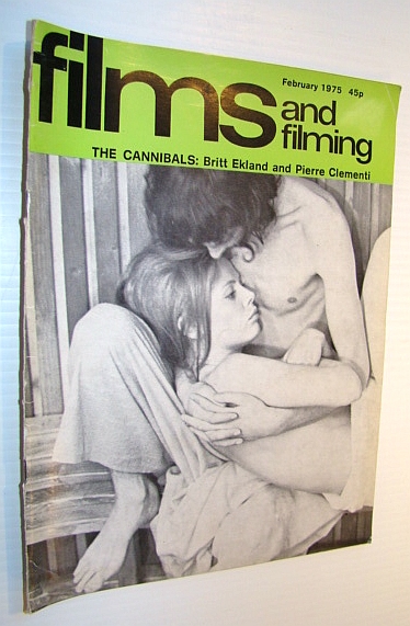 Films and Filming Magazine, February 1975 - Cover Photo of 'The Cannibals' with Britt Ekland and Pierre Clementi
