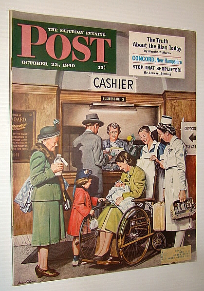 The Saturday Evening Post, October 22, 1949 - The Truth About the Ku Klux Klan (KKK) Today / Mr. Technicolor / Concord, New Hampshire