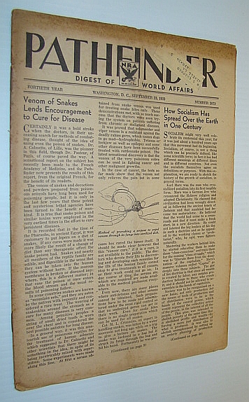 Pathfinder Magazine - A Weekly Digest of World Affairs, September 3, 1933 - How Socialism Has Spread Over the Earth in One Century