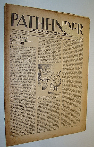 Pathfinder Magazine - A Weekly Digest of World Affairs From the Nation's Capital, August 3 1933 - Loafing Capital Better Get Busy!