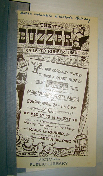 The Buzzer - Weekly Publication of the British Columbia Electric Railway Co., Ltd., Wednesday, April 20, 1955, Vo. 40, No. 16 - Rails To Rubber Issue