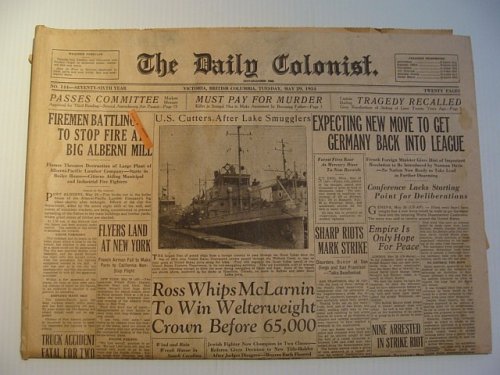 The Daily Colonist, Sunday May 29, 1934, Victoria, British Columbia Newspaper
