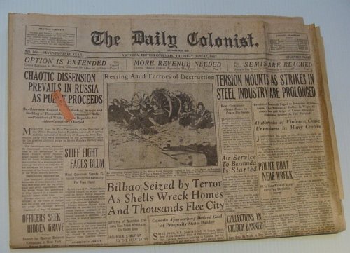 The Daily Colonist, Thursday, June 17, 1937, Victoria, British Columbia Newspaper