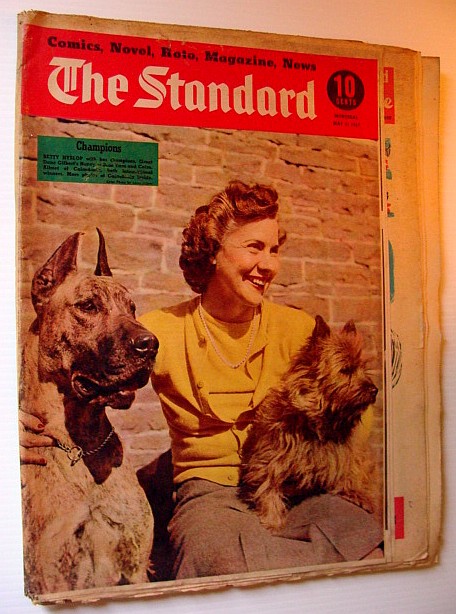 The Standard, 31 May 1947 - Weekly Montreal Pictorial Newspaper - Cover Photo of Betty Hyslop and Her Champion Dogs