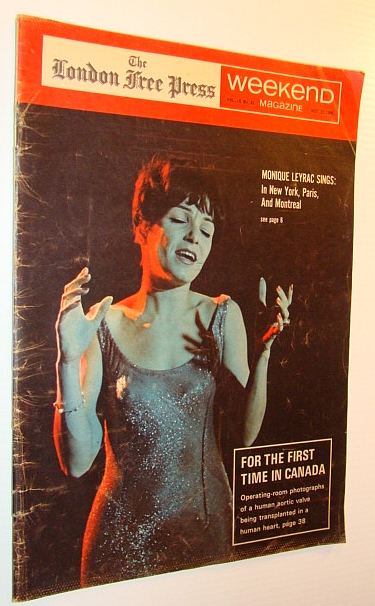 Weekend Magazine, 22 October 1966 (Newspaper Insert) - Monique Leyrac Cover Photo