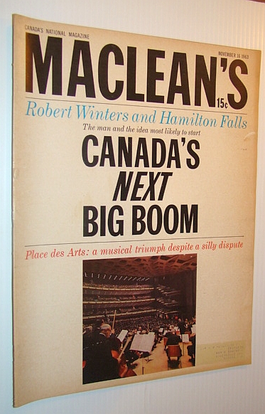 Maclean's Magazine, November 16, 1963 - Hydro Development at Hamilton Falls, Labrador