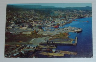 Aerial Colour Picture Postcard of Downton Nanaimo, British Columbia