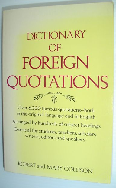 Dictionary of Foreign Quotations