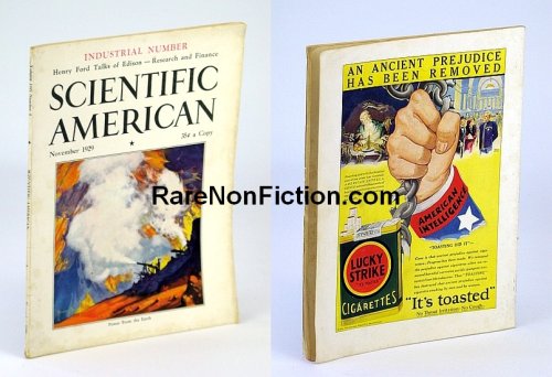 Scientific American November (Nov.) 1929 Volume 141 Number 5 - Featuring Timeless Great Depression Advertising Fail