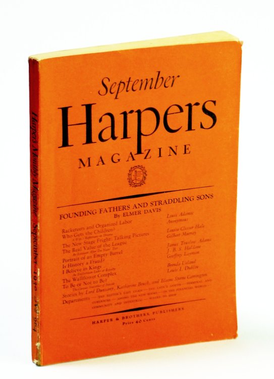 Harpers Magazine, September (Sept.) 1930, No. 964 - Racketeers and Organized Labor