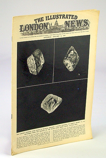 The Illustrated London News, January (Jan.) 26, 1946: Cover Photo of the Largest Diamond Ever Found