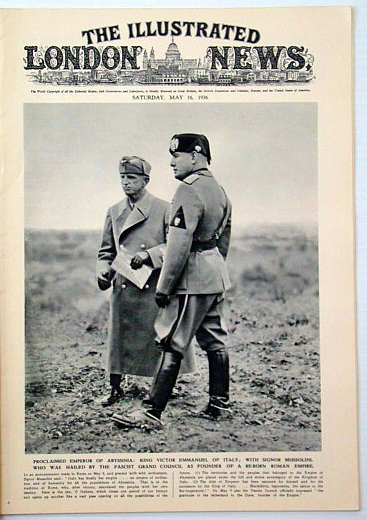 Image for The Illustrated London News, May 16, 1936: Mussolini (Il Duce) Cover Photo The Illustrated London News, May 16, 1936: Mussolini (Il Duce) Cover Photo