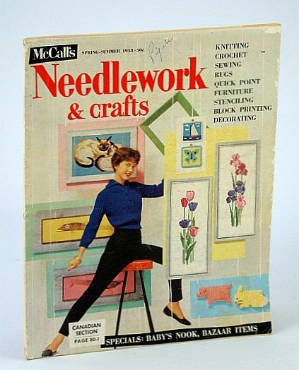 McCall's Needlework and Crafts Magazine - Knitting, Crochet, Sewing, Rugs, Quick Point, Furniture, Stenciling, Block Printing: Spring / Summer 1958