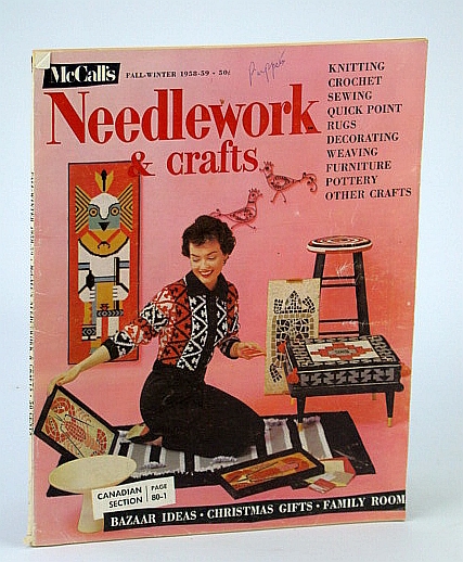 McCall's Needlework and Crafts Magazine - Knitting, Crochet, Sewing, Rugs, Quick Point, Furniture, Stenciling, Block Printing: Fall / Winter 1958 - 1959