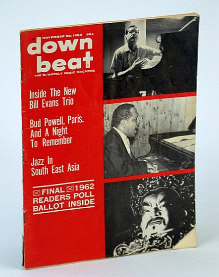 Down Beat - The Bi-Weekly Music Magazine, November (Nov.) 22, 1962, Vol. 29, No. 29 - The New Bill Evans Trio / Bud Powell / Jimmy Witherspoon
