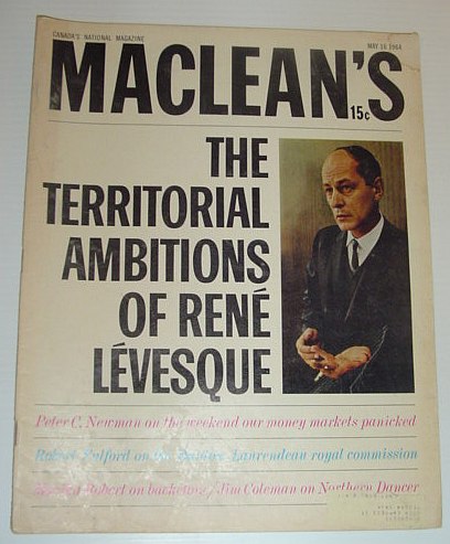 Maclean's Magazine, May 16, 1965 - Rene Levesque on Cover