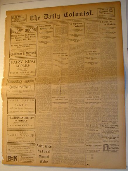 The (Victoria, British Columbia) Daily Colonist Newspaper: Tuesday, November 22, 1904 Issue