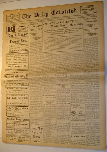 The (Victoria, British Columbia) Daily Colonist Newspaper: Thursday, October 27, 1904 Issue