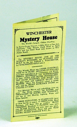 Winchester Mystery House - Leaflet for 
