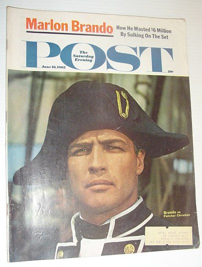 The Saturday Evening Post, June 16, 1962 *MARLON BRANDO - MUTINY ON THE BOUNTY*