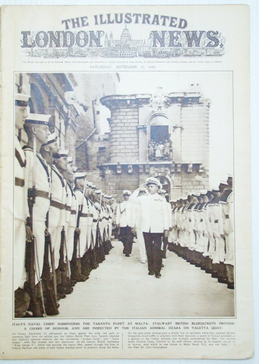 The Illustrated London News (ILN), September (Sept.) 25, 1943 - Mediterranean Naval Heroes / The Battle of Salerno