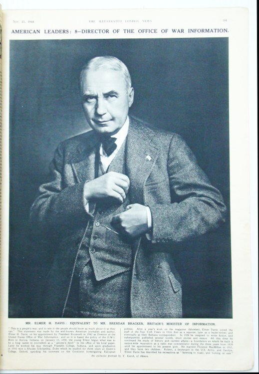 The Illustrated London News (ILN), November (Nov.) 25, 1944 - Tirpitz is Sunk / With Patton's Third Army Near Metz / Recapture of Leyte