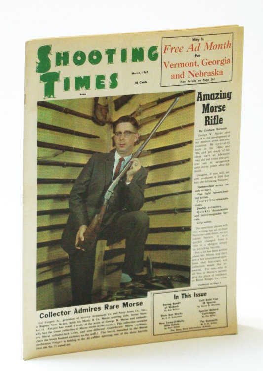 Shooting Times Magazine, March (Mar.) 1961, Vol I, No. 12 - Val Forgett Jr. Cover Photo