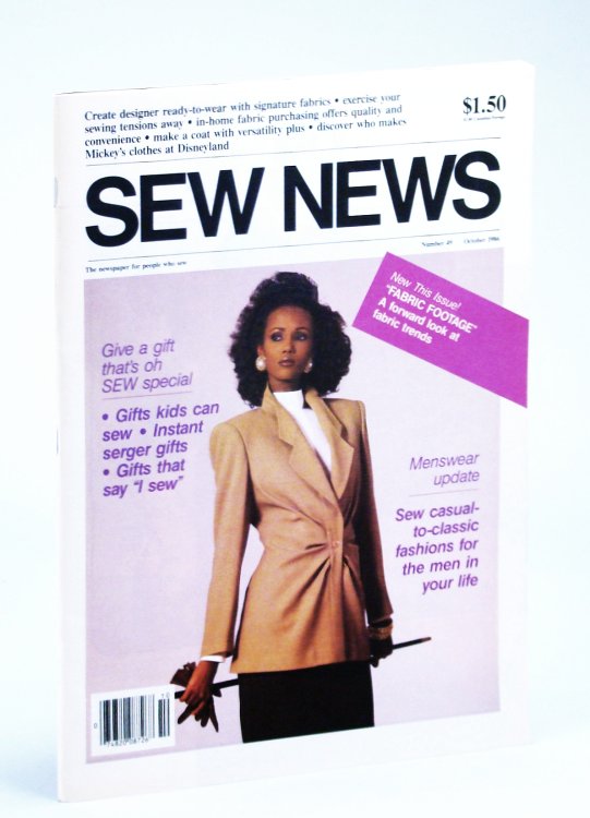 Sew News Magazine - The Fashion Magazine for People Who Sew, Number 49, October [Oct.], 1986 - Sew Casual-to-Classic Fashions for the Men in Your Life