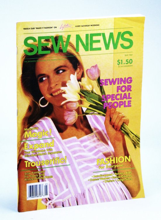 Sew News Magazine - The Fashion Magazine for People Who Sew, Number 56, May 1987 - Maternity Magic