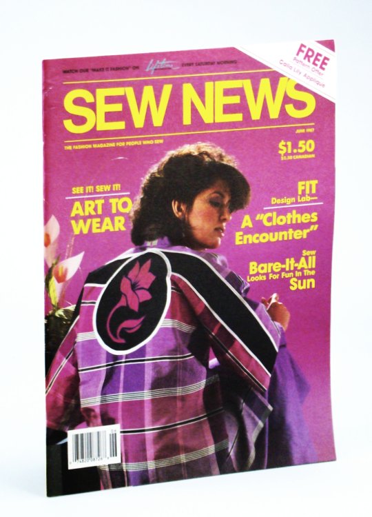 Sew News Magazine - The Fashion Magazine for People Who Sew, Number 57, June 1987 - Art to Wear / Jessica McClintock