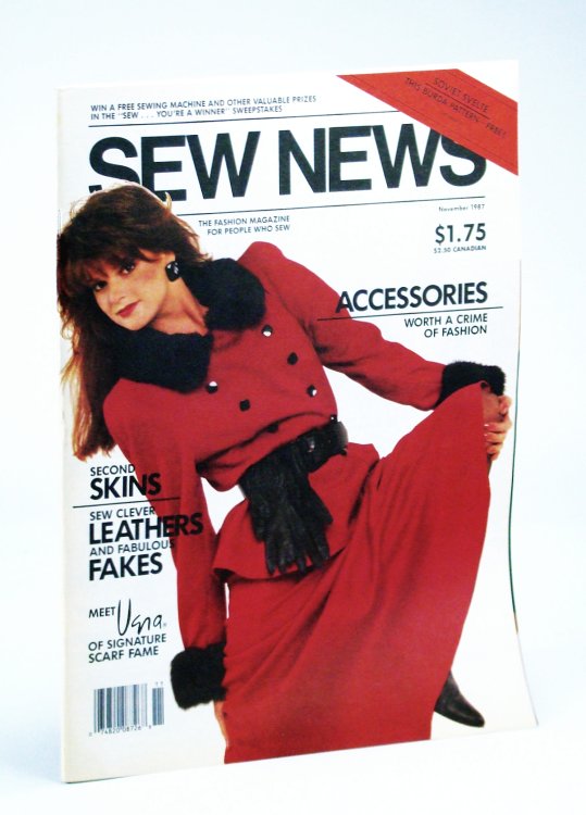 Sew News - The Fashion Magazine For People Who Sew, Number 62, November [Nov.], 1987 - Scarf Designer Vera / Notions Magician Ann Bozzi