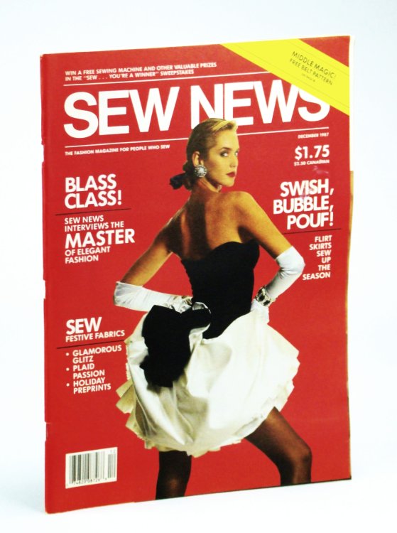 Sew News - The Fashion Magazine For People Who Sew, Number 63, December [Dec.], 1987 - Carolina Herrera Cover / Bill Blass Interview
