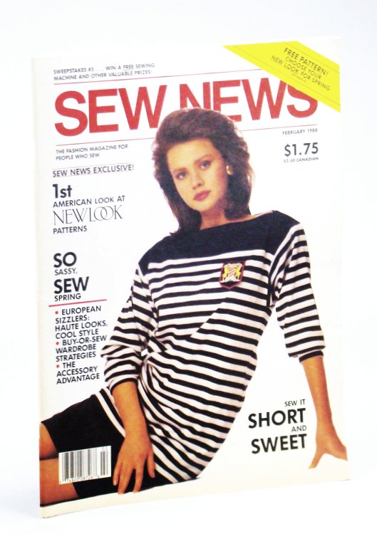 Sew News - The Fashion Magazine For People Who Sew, Number 65, February [Feb.] 1988 - Diana McDermott