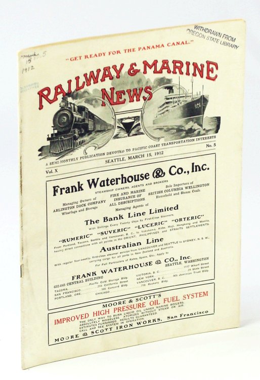 Railway & Marine News, A Semi-Monthly Publication Devoted to Pacific Coast Transportation Interests, March 15, 1912, Vol. X, No. 5 - Grand Trunk Pacific Completes Fine Dock at Vancouver