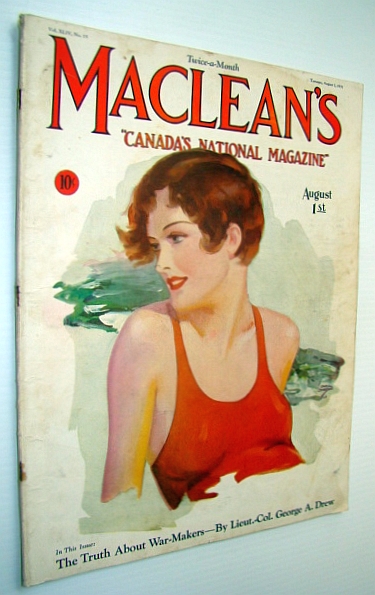Image for Maclean's - Canada's National Magazine, August 1, 1931: Salesmen of Death - The Truth About War-Makers Maclean's - Canada's National Magazine, August 1, 1931: Salesmen of Death - The Truth About War-Makers